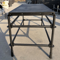 Plateforme de scène modulaire carrée en acier à bords surélevés, robuste, capacité de charge de 1000 kg, pour festivals et spectacles