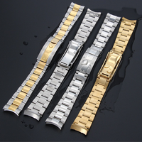 Bracelet de montre de haute qualité en acier inoxydable massif, bracelet de montre en métal plaqué PVD pour Rolexs Daytona Submariners, montre 20 21MM