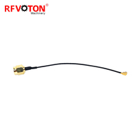 Prise mâle SMA personnalisée en usine vers UFL U.fl avec extension de câble coaxial RF à faible perte de 1.13mm Câbles de communication en queue de cochon OEM