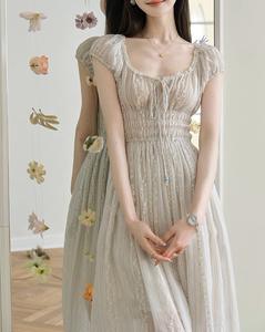 Collection Printemps-Été Éveil de la Nature, Vacances à l'Île, Broderie Florale Tridimensionnelle, Jupe Asymétrique Longue au Sol, Style Français - Product Image 6