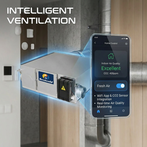 Ventilador <span class=keywords><strong>Central</strong></span> <span class=keywords><strong>de</strong></span> Recuperación <span class=keywords><strong>de</strong></span> Energía con Filtro HEPA para Protección Contra Humo <span class=keywords><strong>de</strong></span> Incendios Forestales, Solución <span class=keywords><strong>de</strong></span> Aire Fresco para la Calidad del Aire Interior Residencial - Product Image 6