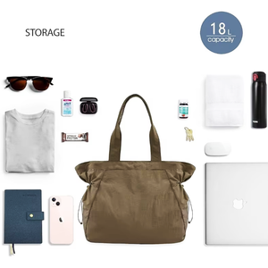 Bolsas de Compras con Logotipo Impreso y Cordón Lateral, Bolsa de <span class=keywords><strong>Nylon</strong></span> Ligera para Compras, Ejercicio, Playa y Viajes - Product Image 3