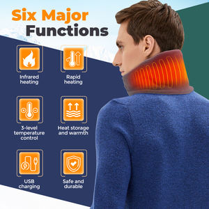Calentador de cuello con calefacción USB para hombres y mujeres, bufanda térmica eléctrica de lana de invierno para ciclismo, esquí, Camping - Product Image 2