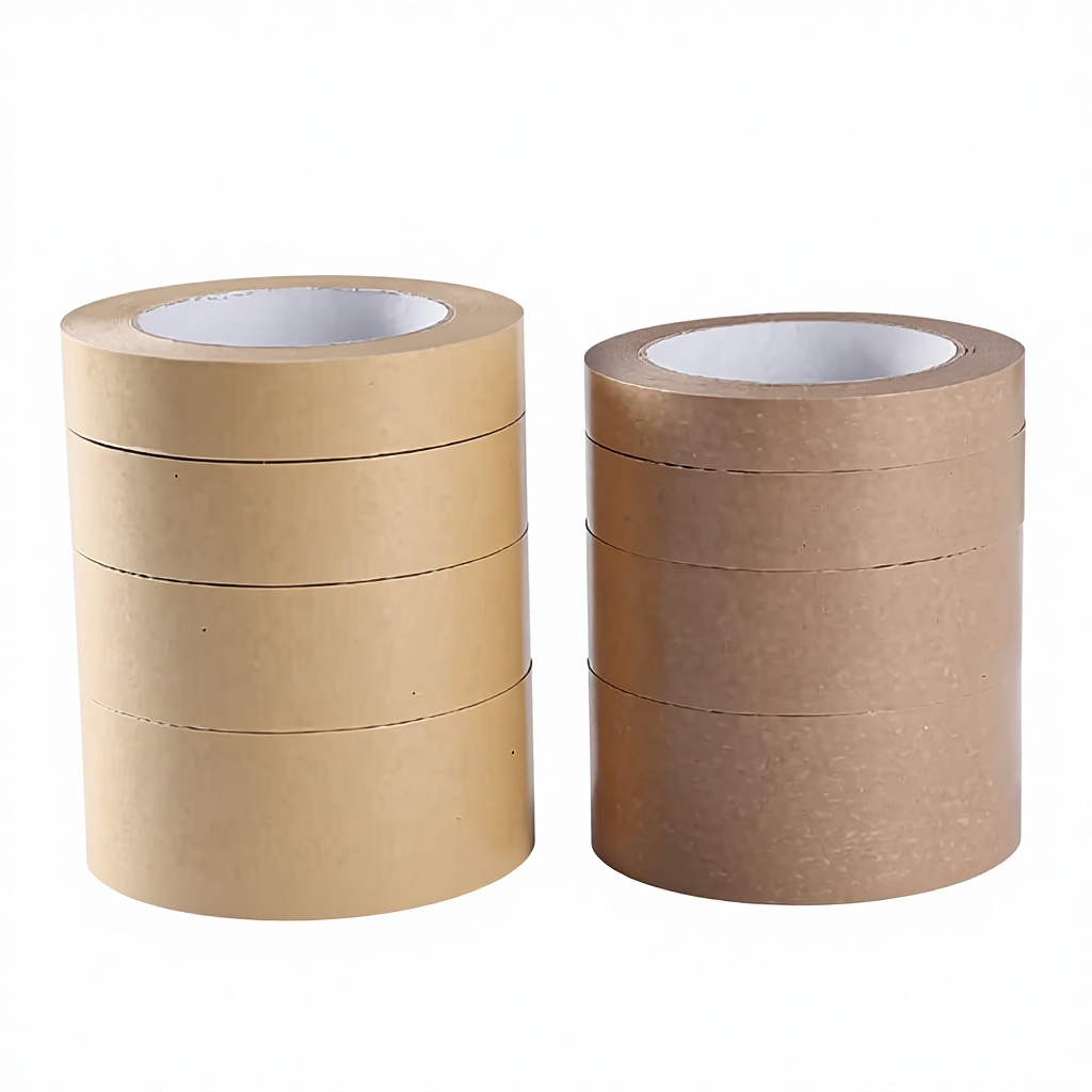 Kraft Paper Tape Water-Free High-Adhesion Self-Adhesive Box-Sealing Tape Hand-Tearable Masking Tape Customizable Size