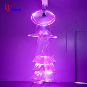 Costumes Led Masque coloré Costume sur pilotis avec double ouverture Style collier Costume lumineux Stage & Dance Wear - Product Image 3