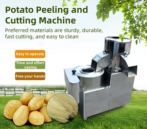 آلة غسل وتقشير البطاطس الأكثر مبيعًا، آلة تقطيع وتقشير البطاطا والقلقاس، آلة تنظيف وتقطيع البطاطس والجزر - Product Image 6
