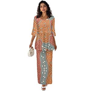 Conjunto de Dos Piezas de Vestimenta <span class=keywords><strong>Aborigen</strong></span> Australiana de Diseño Personalizado, Suave y Cómodo, de una Nación Isleña, Venta al por Mayor - Product Image 1