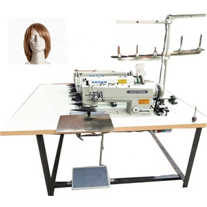 Máquina de Coser Industrial para Pelucas y Tejido de Tramas de Cabello, Puntada de Seguridad, Operación Manual, Una Sola Aguja, Motorizada - Product Image 1
