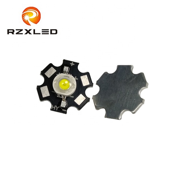 High Power LED Diode 3W  Warm White2700K With 20MM Heatsink PCB Star