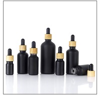 Vente en gros de flacons compte-gouttes noirs pour peinture de 5 ml, 10 ml, 15 ml, 20 ml, 30 ml, 50 ml, 100 ml avec bouchon pipette en bois