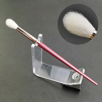 Pinceau d'ombre à paupières rose en poils de chèvre de qualité professionnelle