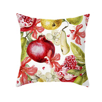 Housse de coussin style nordique à imprimé fruits en tissu peau de pêche, taie d'oreiller minimaliste pour canapé et bureau, décoration intérieure transfrontalière.