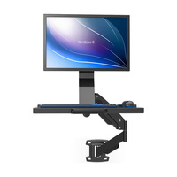 Support mural pour écran LCD avec ressort à gaz W802B, support pour clavier, bras de montage pour écran LCD, station de travail assis-debout, charge 2-10 kg