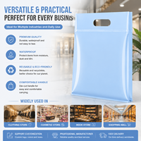Sacchetti di Plastica Impermeabili Riutilizzabili all'Ingrosso con Manico Fustellato per Imballaggio al Dettaglio di Abbigliamento, Cosmetici, Libri