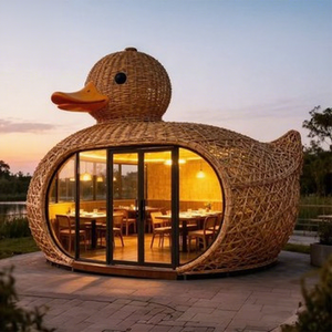 Cabane rustique <span class=keywords><strong>en</strong></span> PEHD <span class=keywords><strong>en</strong></span> forme <span class=keywords><strong>de</strong></span> cochon, maison <span class=keywords><strong>en</strong></span> <span class=keywords><strong>bambou</strong></span> et rotin, fabrication directe, design <span class=keywords><strong>de</strong></span> dessin animé, idéale pour les photos - Product Image 4