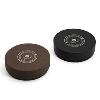Boîte à pralines en papier texturé de qualité supérieure, forme circulaire, emballage cadeau avec insert en plastique