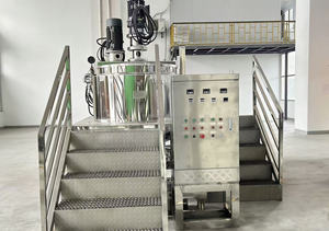 Máquina para Hacer Crema Cosmética con Plataforma <span class=keywords><strong>de</strong></span> Operación, Tanque <span class=keywords><strong>de</strong></span> Emulsión Homogeneizada para Detergente Líquido al Vacío - Product Image 2