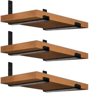 WEKIS Heavy Duty <b>Rustic</b> Black Metal Iron Triangle Wall Floating <b>Shelf</b> Brackets 150lbs Capacity 4-Pack - Product Image 6
