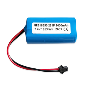ก้อนแบตเตอรี่2S1P 7.4V 2600mAh 7.4V 11.1V 12V 14.8V 22.2V 18650 2600mAh ก้อนแบตเตอรี่ลิเธียมไอออนแบบชาร์จไฟได้ - Product Image 1