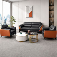 Ensemble de canapés sectionnels en cuir PU de luxe italien, style moderne nordique, trois places, pieds en acier inoxydable, dossier en bois massif, garantie 1 an