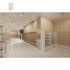 Modern Sneaker Store Fixtures Design Custom Wooden Footwear Shop <b>Wall</b> Furniture Decoration Trendy Sports <b>Shoes</b> <b>Wall</b> Display - Product Image 5