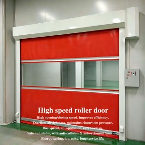 <span class=keywords><strong>Porte</strong></span> à enroulement automatique à grande vitesse en <span class=keywords><strong>PVC</strong></span> avec fenêtre transparente pour les opérations en salle blanche - Product Image 2