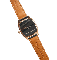 Jam Tangan Wanita SPARKTIME 2024 Model Terbaru Rose Gold Quartz Persegi Kulit 16mm Bisnis Dial Kaca Tahan Air Gaya Antik
