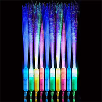 Bâtons de fibre de lueur de LED personnalisés d'usine pour la fête d'anniversaire jouets lumineux LED clignotants pour enfants adultes Fidget Sensory Toy