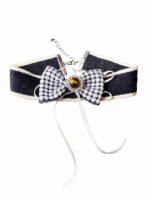 Collier pour animaux de compagnie élégant et confortable, style britannique, motif à pois, œil de tigre, réglable, imperméable