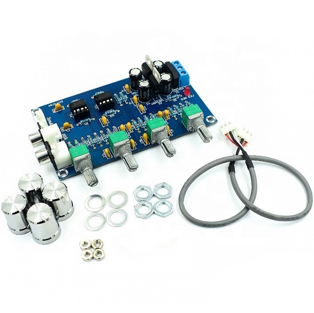 XH-M164 NE5532 Stereo Pre-amp Preamplifier Tone Board Audio 4 Channels Amplifier Module 4CH CH Control Circuit Telephone Preamp
