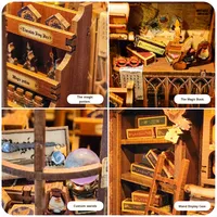 Magasin de baguettes magiques, Académie de magie, baguette magique de Sisyphe, assemblage DIY, petite maison en bois, produits faits à la main, nouveaux ensembles, échelle 1:8
