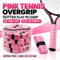 Bande de poignée antidérapante pour tennis, avec points gaufrés, absorbante et film protecteur, lot de 60 pièces en tube