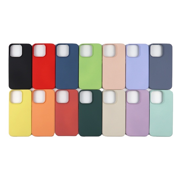 Minimalist Skin Feel Liquid Silicone Phone Case for IPhone 15 iPhone 15 Pro Max Candy Color Liquid Silicone Phone Case