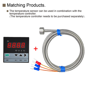 Hoge temperatuur <span class=keywords><strong>PT100</strong></span> <span class=keywords><strong>RTD</strong></span> sensor met K type thermokoppel en metalen slang voor kolenoven - Product Image 3