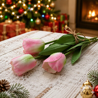 Grandes fleurs artificielles en PU en forme de tulipe, bouquet de fleurs de mariage, fausses tulipes, décoration de la maison, arrangement floral pour table de fête