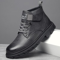 Prêt à expédier – Vente en gros – Bottes d'hiver rétro mi-mollet pour hommes – Antidérapantes – Semelle épaisse – Multicolores – Livraison rapide