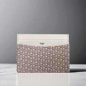 Porte-cartes bancaires en cuir OEM Porte-cartes de crédit en cuir mince de créateur simple Porte-cartes portefeuille en cuir véritable Porte-cartes - Product Image 6