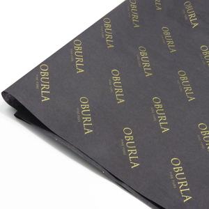 Papel de Seda Negro Personalizado con Logotipo Dorado Impreso para Envolver Regalos, Papel de Embalaje Personalizado para Champaña - Product Image 6