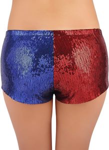 Shorts taille mi-haute HDE pour femme, à sequins métalliques, pour costumes Harley, Misfit, Moto et <span class=keywords><strong>Biker</strong></span>, ou Halloween - Product Image 2