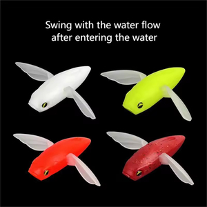 Aotuo Leurre souple flottant réaliste de 6,5 g, type poisson volant bionique avec ailes, pour la pêche au bar et au poisson-serpent en eau douce – Meilleure vente - Product Image 2