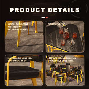 Industrial Internet <strong>Creative</strong> Western Restaurant Chairs Bar Bistro Sofa-Style Solid Wood Table Clear Negotiation Outdoor Bar Set - Product Image 3