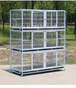 Nouvelle cage à animaux empilable en tube carré galvanisé à 3 couches pour pigeon, poulet, <span class=keywords><strong>chat</strong></span>, chien et oiseau - Product Image 5