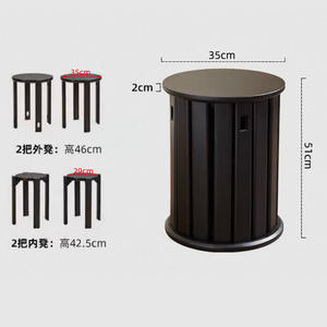 Chaises de salle à manger empilables en bois pliables - Design traditionnel Multifonctionnelles et empilables pour la maison, l'école, l'appartement et la salle de bain - Product Image 4