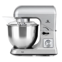 Mélangeur planétaire commercial 1400W 5L avec bol relevable, batteur à pâte en acier inoxydable pour boulangerie et restaurant, boîtier durable en ABS