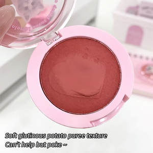 Fard à joues crémeux léger à fini satiné GEGE BEAR, poudre compacte pour le maquillage, fard à joues crémeux longue durée, couleur intense - Product Image 2
