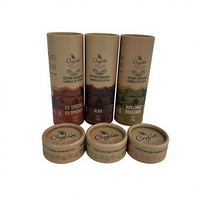 Tube en papier kraft écologique de qualité alimentaire, shaker pour cosmétiques, poudre, cylindre, conteneur, fil dentaire, boîte ronde en papier avec couvercle en étain