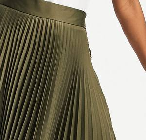 <span class=keywords><strong>Jupe</strong></span> longue pour femme en satin plissé froissé, nouvelle mode, vente chaude, haute qualité - Product Image 6