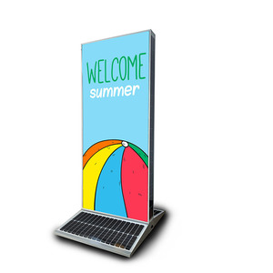 Boîte à lumière double face autoportante pour l'extérieur, nouvelle publicité rechargeable, panneau solaire pour magasin, panneau lumineux - Product Image 3