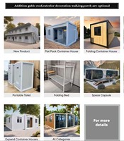 Maisons préfabriquées écologiques personnalisées de petite taille avec toilettes et salle de bain en panneaux sandwich d'acier, garantie 1 an pour l'extérieur