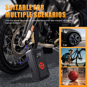 Compresor de Aire Eléctrico Portátil Inalámbrico Recargable de 150 Psi, Mini Bomba de Aire para Automóvil Multifunción con Luz LED, Inflador de Neumáticos - Product Image 3
